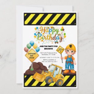 Invitation à une fête d'anniversaire sur le thème 