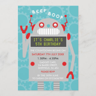 Invitation à une fête d'anniversaire sur le thème