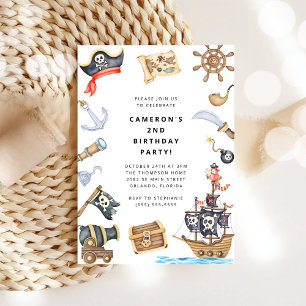 Invitation à une fête d'anniversaire sur le thème 