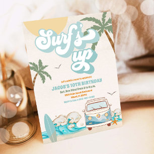 Invitation à une fête d'anniversaire Surf