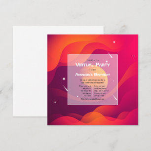 Invitation à une fête d'anniversaire virtuelle