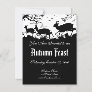 Invitation à une fête d'automne ou à un bal de réc