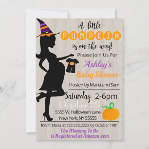 Invitation à une fête de Baby Shower Halloween