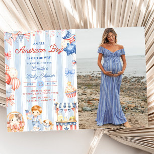 Invitation à une fête de baby shower pour un garço