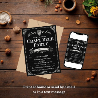 Invitation à une fête de bière artisanale | Brasse