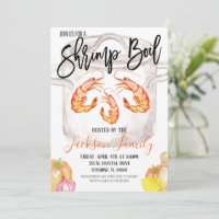 Invitation à une Fête de Bouillabaisse de Crevette
