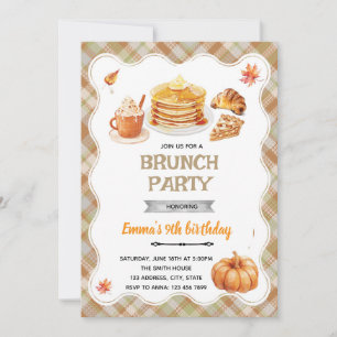 Invitation à une fête de brunch d'automne