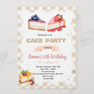 Invitation à une fête de cheesecake