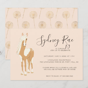 Invitation à une fête de cheval pour préadolescent