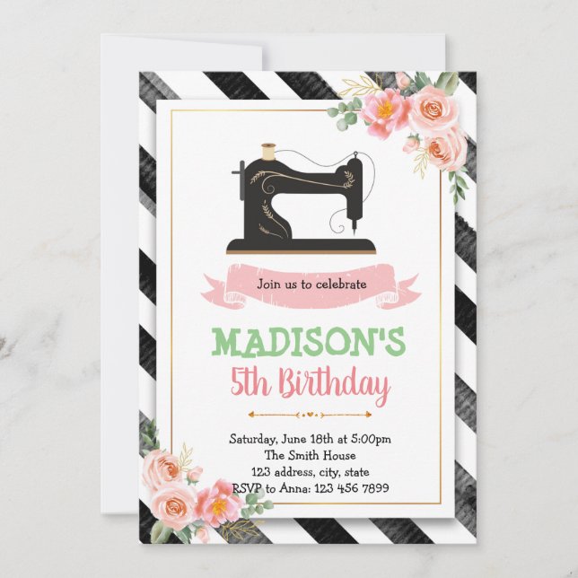 Invitation à une fête de couture artisanale (Devant)