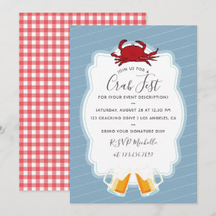 Invitation à une fête de crabe pour toutes occasio