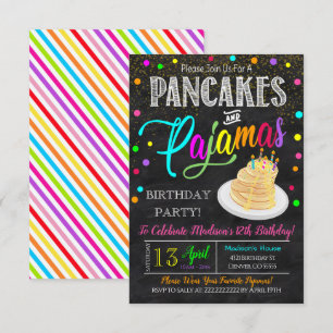 Invitation à une fête de crêpes et de pyjamas