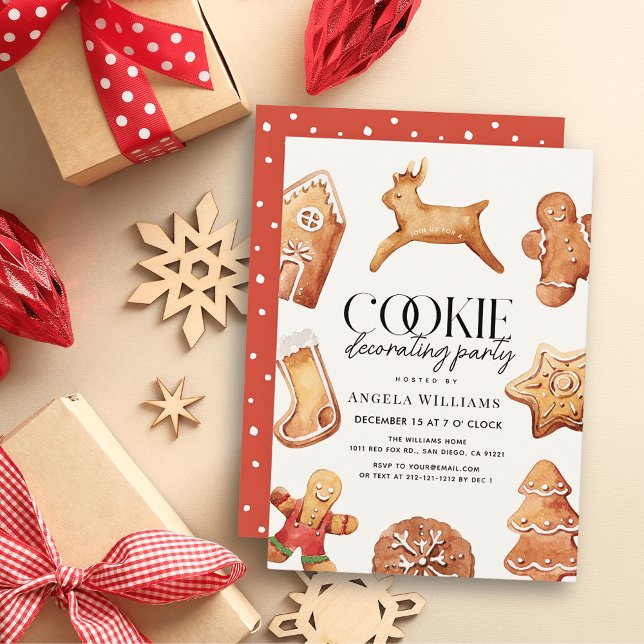 Invitation à une fête de décoration de biscuits (Créateur téléchargé)