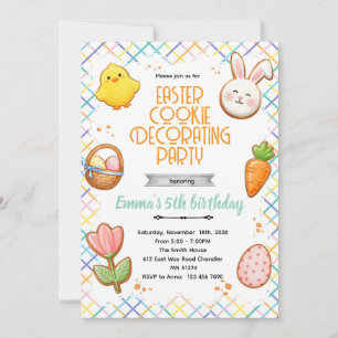 Invitation à une fête de décoration de biscuits de