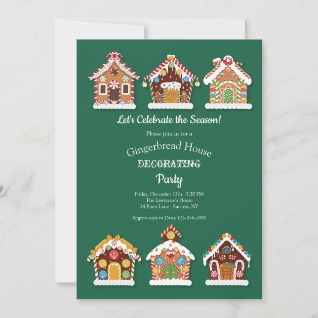 Invitation à une fête de décoration de maisons en  (Devant)