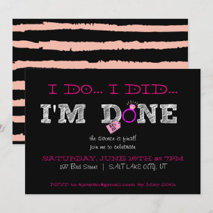 Invitation à une fête de divorce