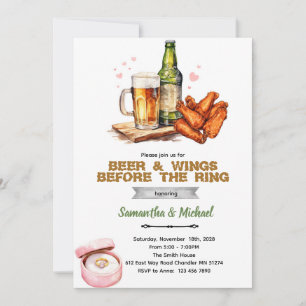 Invitation à une fête de douche de couple Bière et