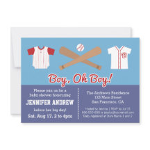 Invitation à une fête de douche pour bébé garçon d