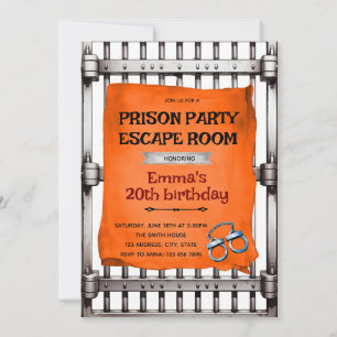 Invitation à une fête de escape game de prison