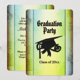 Invitation à une fête de fin d'études Colonnes ver