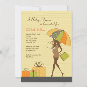 Invitation à une fête de future maman (Ebony)