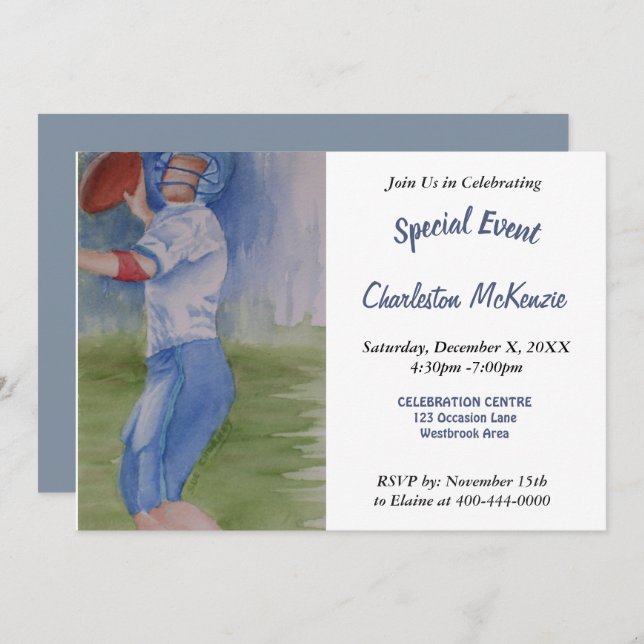 INVITATION À UNE FÊTE DE GARÇONS (Devant / Derrière)