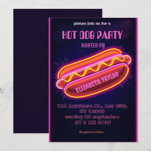 Invitation à une fête de Hot Dog – Célébration de