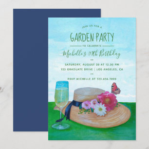 Invitation à une fête de jardin d'anniversaire