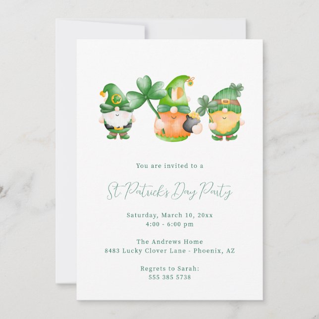 Invitation à une fête de la Saint-Patrick (Devant)