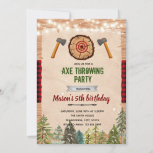 Invitation à une fête de lancer de hache