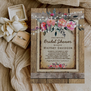 Invitation à une fête de mariage champêtre   Vigno