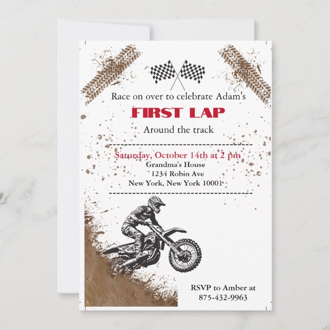 Invitation à une fête de moto tout-terrain  (Devant)