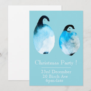 Invitation à une fête de Noël avec un manchot de N