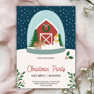 Invitation à une fête de Noël avec une grange cosy