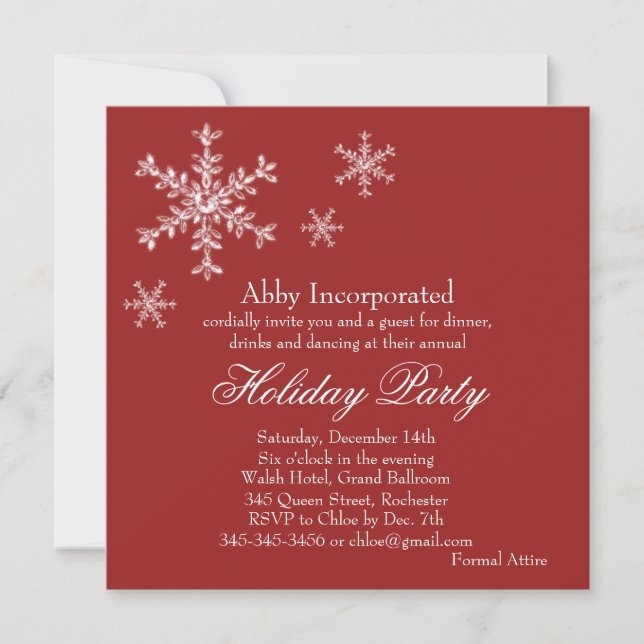 Invitation à une fête de Noël (corp) (Devant)