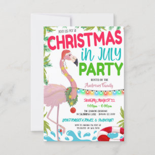 Invitation à une fête de Noël en juillet