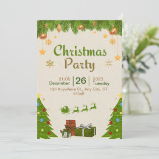 Invitation à une fête de Noël festive