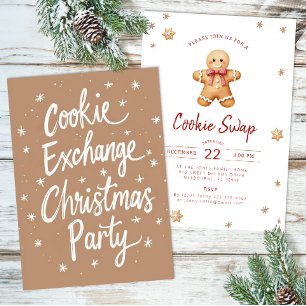 Invitation à une fête de Noël pour échange de bisc
