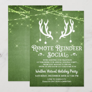 Invitation à une fête de Noël virtuelle