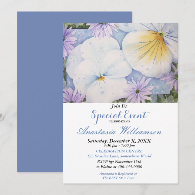 INVITATION À UNE FÊTE DE PATIO EXTÉRIEUR (Devant / Derrière)