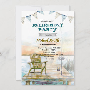 Invitation à une fête de pêche pour la retraite