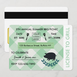 Invitation à une fête de pique-nique de barbecue d