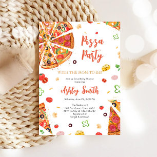 Invitation à une fête de pizza d'anniversaire Pizz
