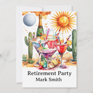 Invitation à une fête de retraite de golf en Arizo