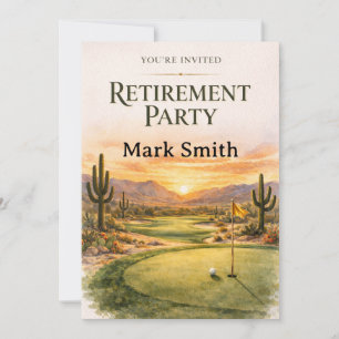 Invitation à une fête de retraite de golf en Arizo