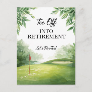 Invitation à une fête de retraite de golf sur vert