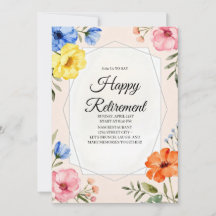 Invitation à une fête de retraite heureuse