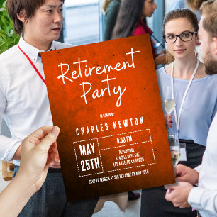 Invitation à une fête de retraite moderne   Dégrad
