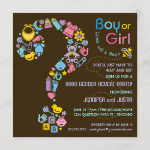 Invitation à une fête de révélation du sexe avec u