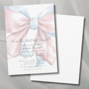 Invitation à une fête de révélation du sexe Bébé R